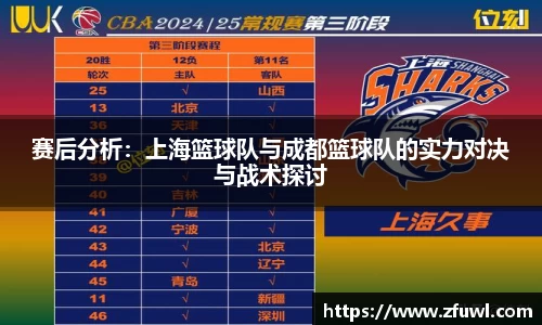 赛后分析：上海篮球队与成都篮球队的实力对决与战术探讨