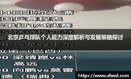 北京乒乓球队个人能力深度解析与发展策略探讨