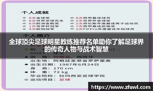 全球顶尖足球明星教练推荐名单助你了解足球界的传奇人物与战术智慧